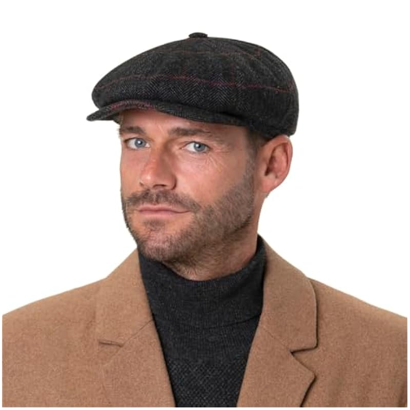 Stetson Hats & Caps ‎womens Stetson Hatteras Gallanger Wool Flat Cap Women/Men - Made in The EU Beige-brown