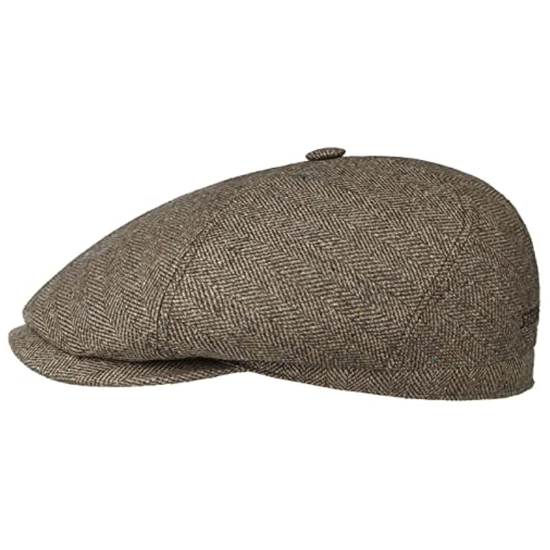 Stetson Milner Silk Flat Cap Women/Men - Made in The EU Beige-brown ‎mens Hats & Caps Stetson