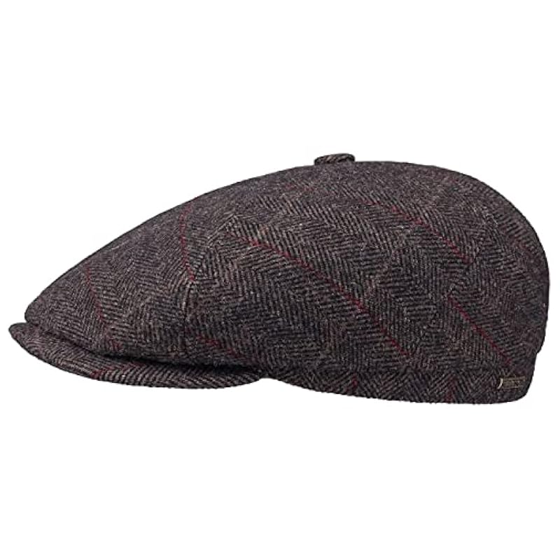 Hats & Caps Stetson Stetson Ore Colour Lines Flat Cap Men Brown 7 1/2