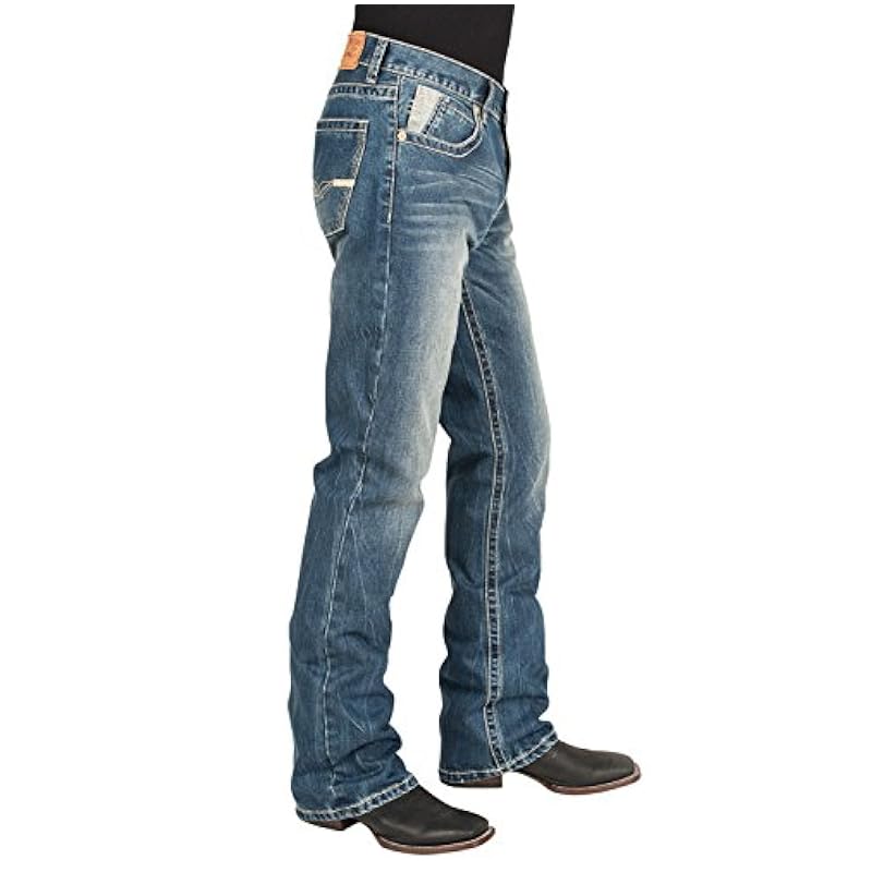 Stetson Men's Rocker Fit with Lower Rise and Slightly Fitted Thigh Jean Light Ston Stetson ‎mens Jeans