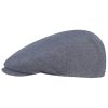 Stetson Stetson Woodfield Linen Flat Cap Women/Men - Made in The EU Brown-blue ‎mens Hats & Caps