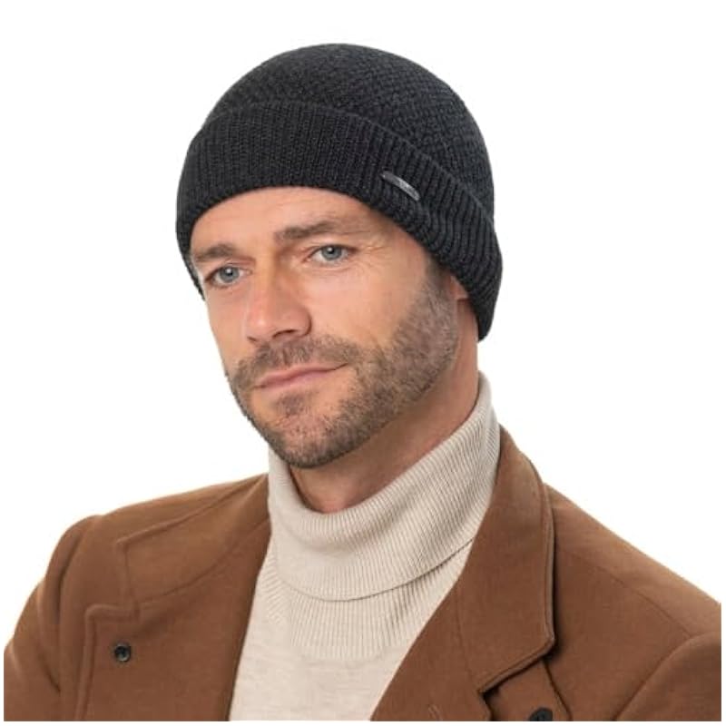 Stetson Hats & Caps ‎womens Stetson Rodrick Merino Knit Hat Women/Men - Made in Italy Anthracite
