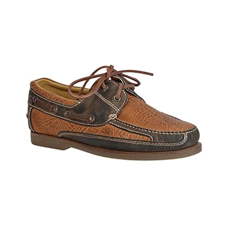 Stetson Men's Dillon Burnished Bull Shoulder Casual Boat Shoes Moc Toe Tan 7 D(M) US ‎mens Loafers & Slip-Ons Stetson