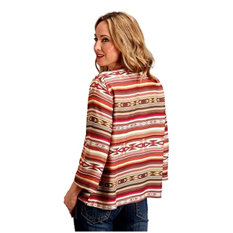 ‎womens Tops, Tees & Blouses Stetson Stetson Western Shirt Womens 3/4 XS Multi-Color 11-050-0590-2002 MU