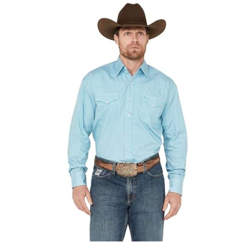 Stetson Stetson Western Shirt Mens L/S Geometric S Green 11-001-0425-0374 GR ‎mens Shirts