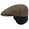 Stetson Stetson Kent Wool Ivy Cap with Earflaps Men | Made in The EU Beige-brown ‎mens Hats & Caps