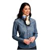‎womens Tops, Tees & Blouses Stetson Stetson Western Shirt Women L/S Denim Snap XS Blue 11-050-0594-6026 BU