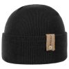 Stetson Stetson Organic Cotton Merino Beanie with Cuff Men - Made in Italy Black ‎mens Hats & Caps