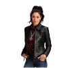 Stetson Womens Black Lamb Leather Smooth Collared Jacket L ‎Womens Coats, Jackets & Vests Stetson