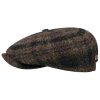 Stetson Hatteras Beeswax Shetland Wool Flat Cap Men - Brown-blue Stetson ‎mens Hats & Caps