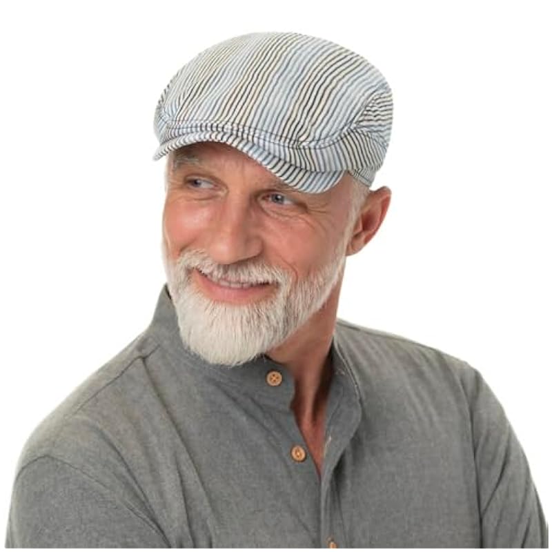 Stetson Hats & Caps ‎womens Stetson Lindaco Driver Flat Cap Women/Men - Made in The EU White-blue