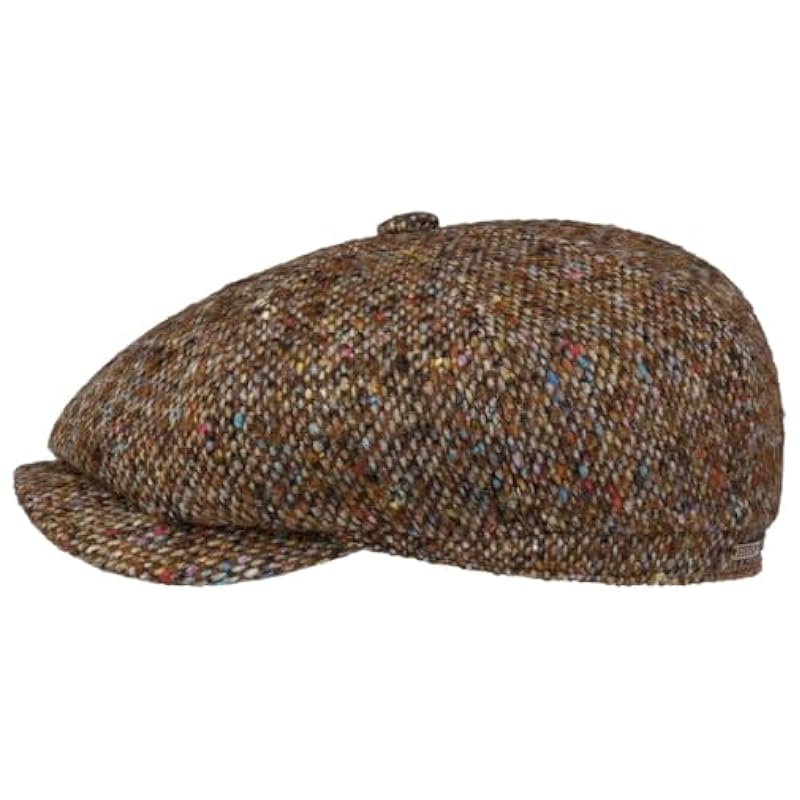 Hats & Caps Stetson Stetson Hatteras Colour Dots Flat Cap Men - Made in The EU Brown
