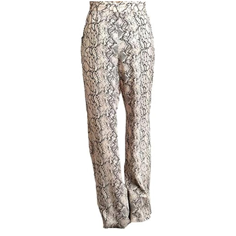 Stetson Women's Ivory Snake Print Wide Leg Pants Ivory X-Small Stetson ‎womens Pants