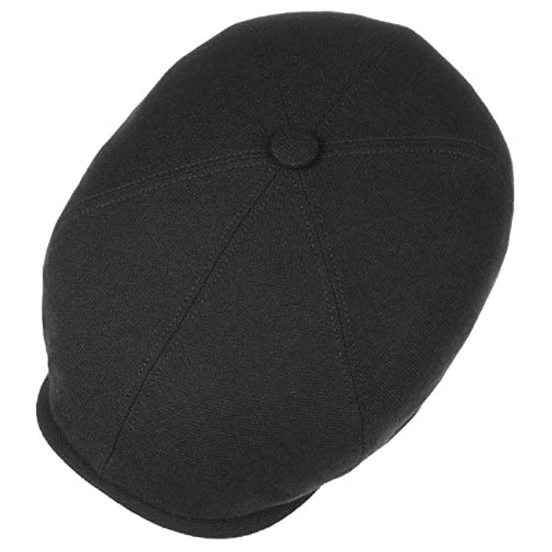 Stetson Brooklin Wool Cashmere Flat Cap Men | Made in The EU Black Stetson ‎mens Hats & Caps