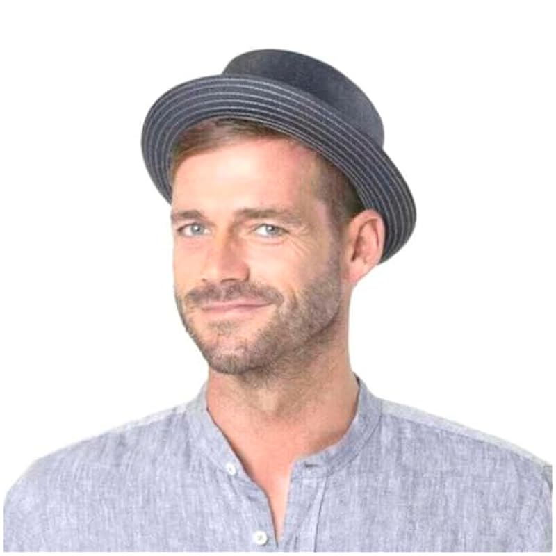 ‎mens Hats & Caps Stetson Stetson Classic Pork Pie Denim Hat Women/Men - Made in Italy Black