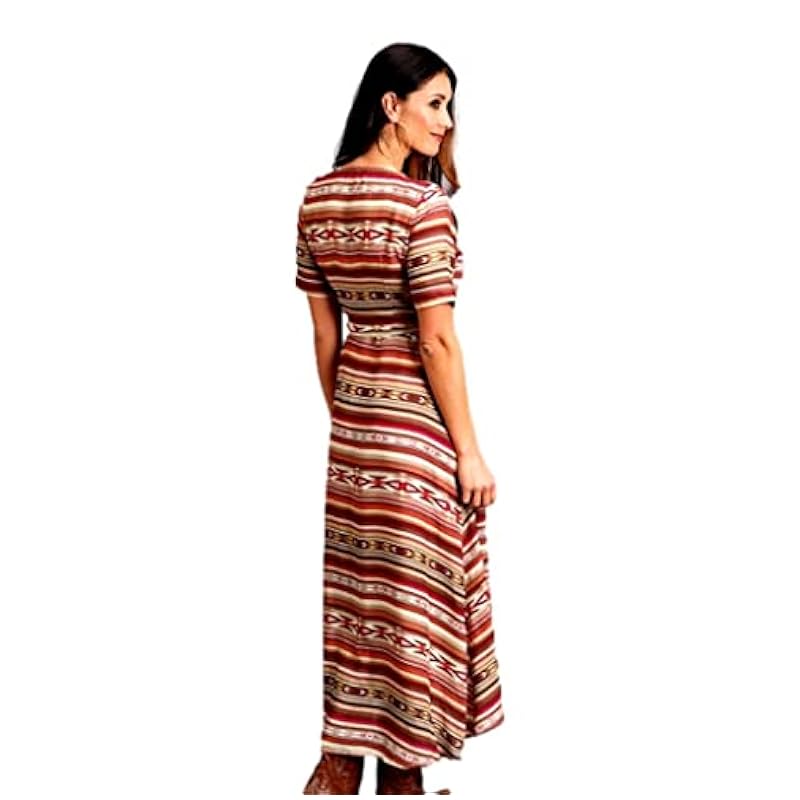 Stetson Sunset Serape Print Women's Long Dress with Side Ties 11-057-0590-2001 Multi-color ‎womens Dresses Stetson