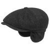 Stetson Hats & Caps ‎mens Stetson Hatteras Earflap Flat Cap Men | Black