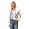 Stetson Stetson Western Shirt Womens Long Sleeve L White 11-050-0565-0530 WH ‎womens Tops, Tees & Blouses