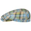 Stetson Checked Linen Driver Flat Cap Men - Made in The EU Blue-green Stetson ‎mens Hats & Caps