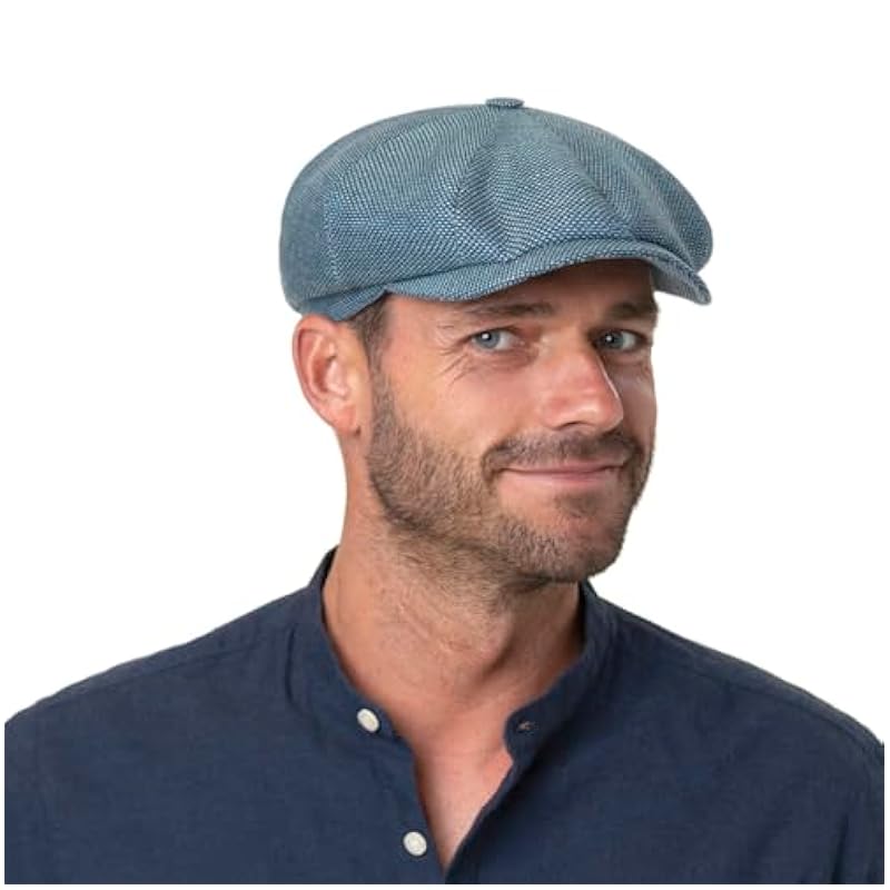Stetson Hatteras Ellington Flat Cap Women/Men - Made in The EU Blue ‎mens Hats & Caps Stetson