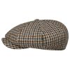 Stetson Hats & Caps ‎mens Stetson Harris Tweed Houndstooth Flat Cap Men - Made in Germany Beige-blue