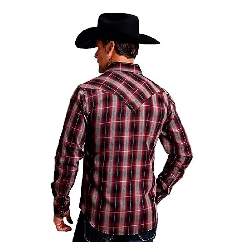 Stetson Western Shirt Mens Long Sleeve XL Red 11-001-0478-6030 RE ‎mens Shirts Stetson