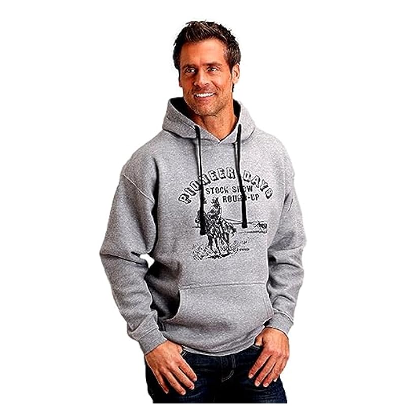 ‎men Active Stetson Stetson Western Sweatshirt Men Hood M Heather Gray 11-097-0562-0921 GY