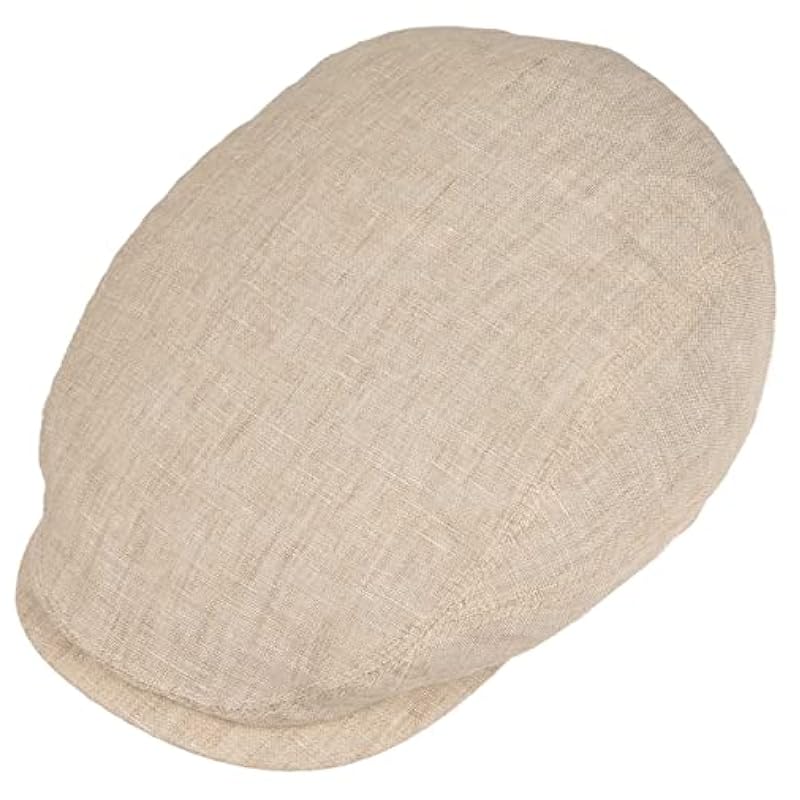 Stetson Belfast Linen Summer Flat Cap Men - Made in The EU Oatmeal ‎mens Hats & Caps Stetson