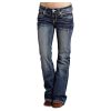 Stetson Stetson Women's 816 Fit White S Stitch Bootcut Jeans Denim 12 XL ‎womens Jeans