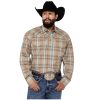Stetson Western Shirt Mens L/S Snap Plaid L Brown 11-001-0478-2041 BR Stetson ‎mens Shirts