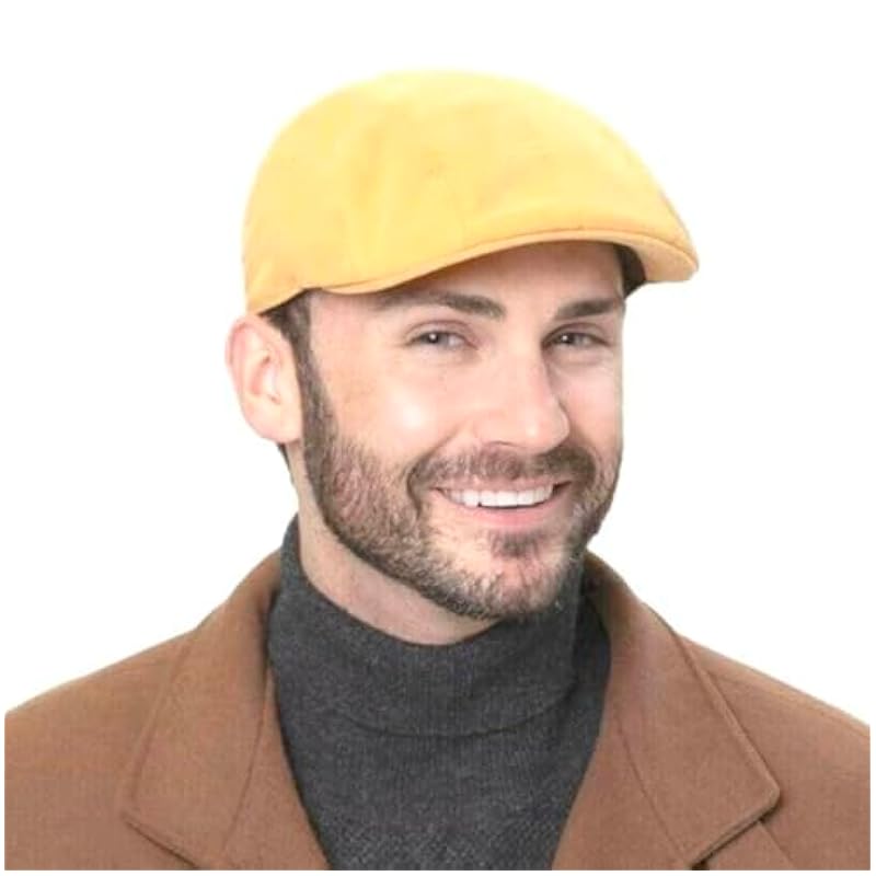 ‎mens Hats & Caps Stetson Stetson Soft Vintage Cotton Ivy Flat Cap Men - Yellow