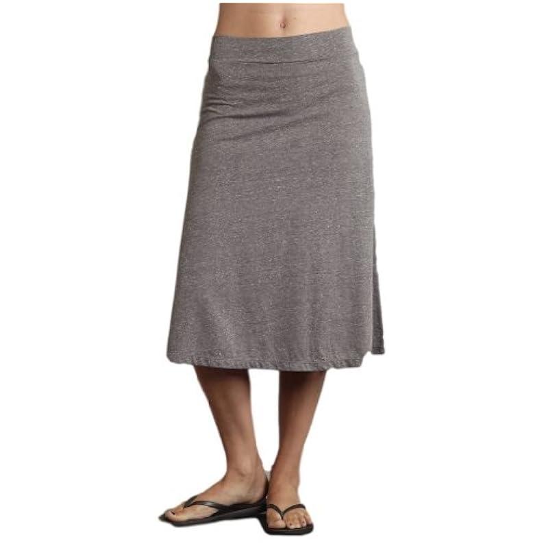 Stetson Skirts ‎womens Stetson Womens Gray Cotton Blend Slubby Jersey Long A Line Skirt Flat Waist 2X