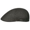 Stetson Hats & Caps ‎mens Stetson Ventridge Ivy Wool Flat Cap Men - Made in The EU Dark Grey