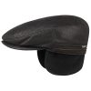 Stetson Stetson Kent Earflaps Leather Flat Cap Men Black 6 7/8 ‎mens Hats & Caps