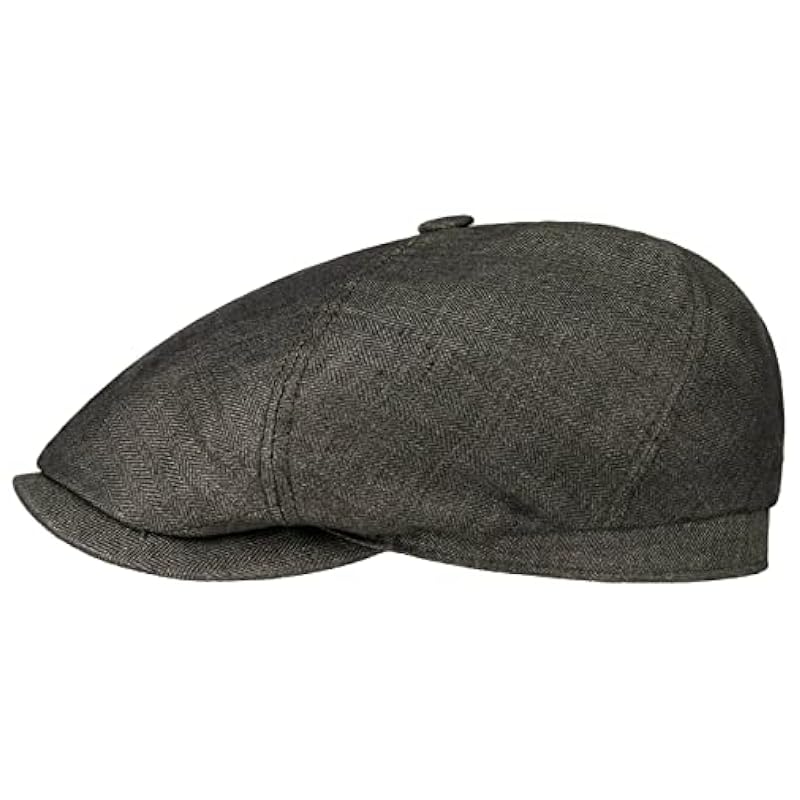 ‎mens Hats & Caps Stetson Stetson Brooklin Linen Flat Cap Women/Men - Made in The EU Anthracite