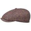 Stetson Hatteras Tweed Freestyle Flat Cap Men - Made in The EU Blau-orange Stetson ‎mens Hats & Caps