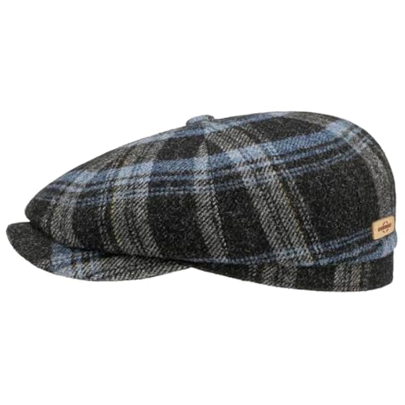 Stetson Hatteras Shadow Plaid Flat Cap Women/Men - Blue Stetson ‎womens Hats & Caps