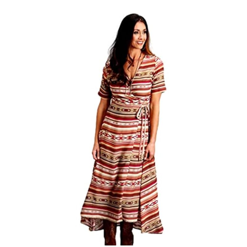 Stetson Sunset Serape Print Women's Long Dress with Side Ties 11-057-0590-2001 Multi-color ‎womens Dresses Stetson