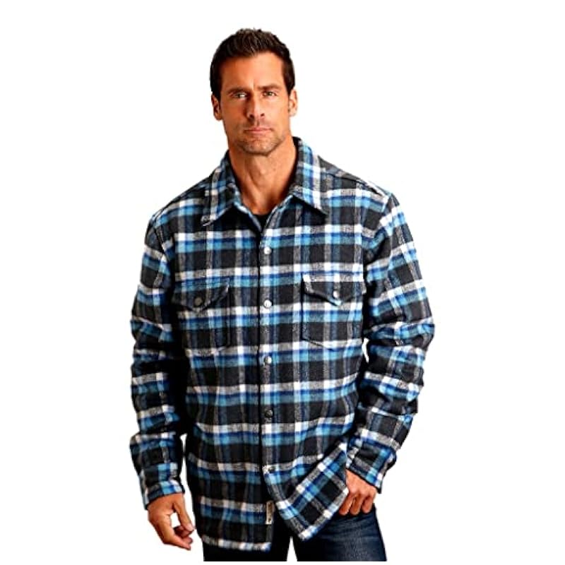‎Mens Jackets & Coats Stetson Stetson Western Jacket Men Plaid Wool XL Blue 11-097-0119-1065 BU