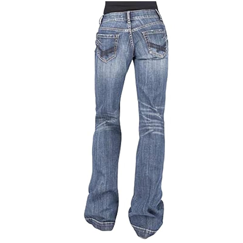 Stetson Women's 214 Decorative Trousers Blue 8 34 Stetson ‎womens Pants
