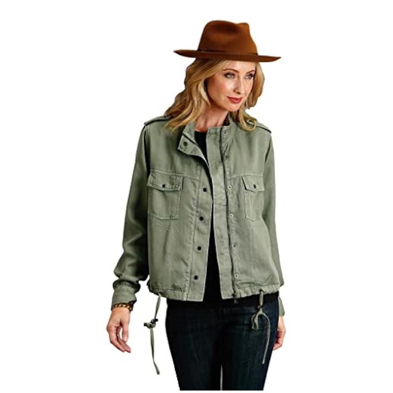 Stetson Coats, Jackets & Vests ‎women Stetson Western Jacket Womens Bomber L Olive 11-096-0565-7025 GR