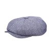 Stetson Stetson Marled Herringbone 8/4 Cap (L, Blue) ‎mens Hats & Caps