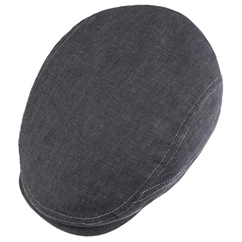 Stetson Belfast Linen Summer Flat Cap Men - Made in The EU Denim Stetson ‎mens Hats & Caps