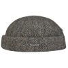 Stetson Stetson Lavoy Herringbone Wool Docker Hat Men - Made in The EU Dark Beige ‎mens Hats & Caps