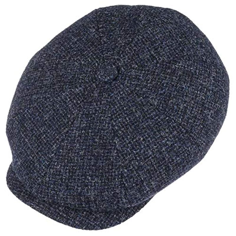 ‎mens Hats & Caps Stetson Stetson Hatteras Shetland Wool Flat Cap Men | Navy