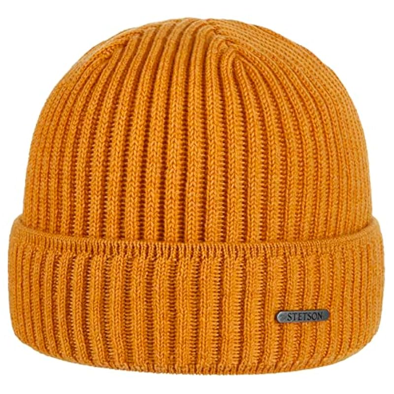 Stetson Parkman Knit Hat Women/Men | Made in Italy Mustard Stetson ‎unisex-ad Hats & Caps