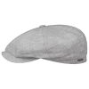 Stetson Hatteras Classic Linen Flat Cap Women/Men - Made in The EU Light Grey ‎mens Hats & Caps Stetson