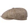 Stetson Hats & Caps ‎mens Stetson Hatteras Tweed Herringbone Flat Cap Men - Made in Germany Brown