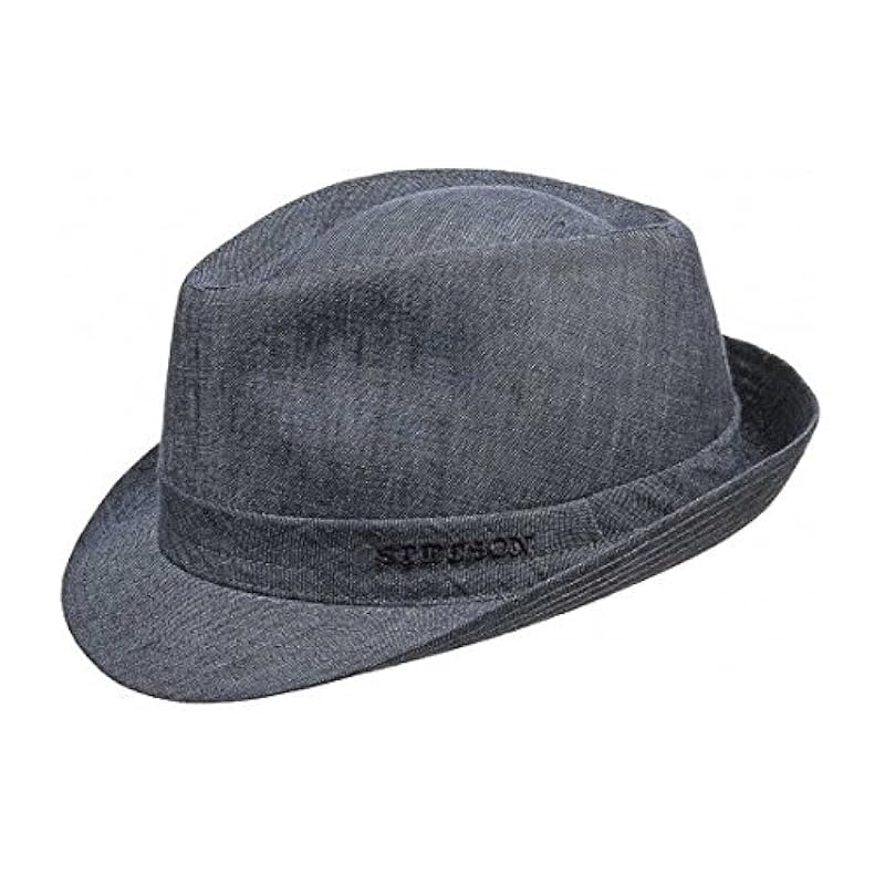 ‎mens Hats & Caps Stetson Stetson Men's Linen Trilby Fedora Hats (Anthracite, 59 cm)