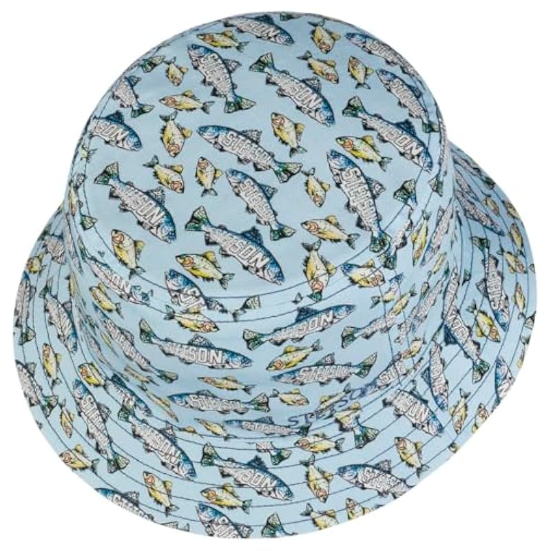 Stetson Allover Fish Bucket Reversible Hat Women/Men - Blue ‎womens Accessories Stetson
